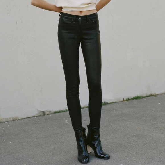 Rag & Bone Lamb Leather Skinny Pants - Picture 2 of 13